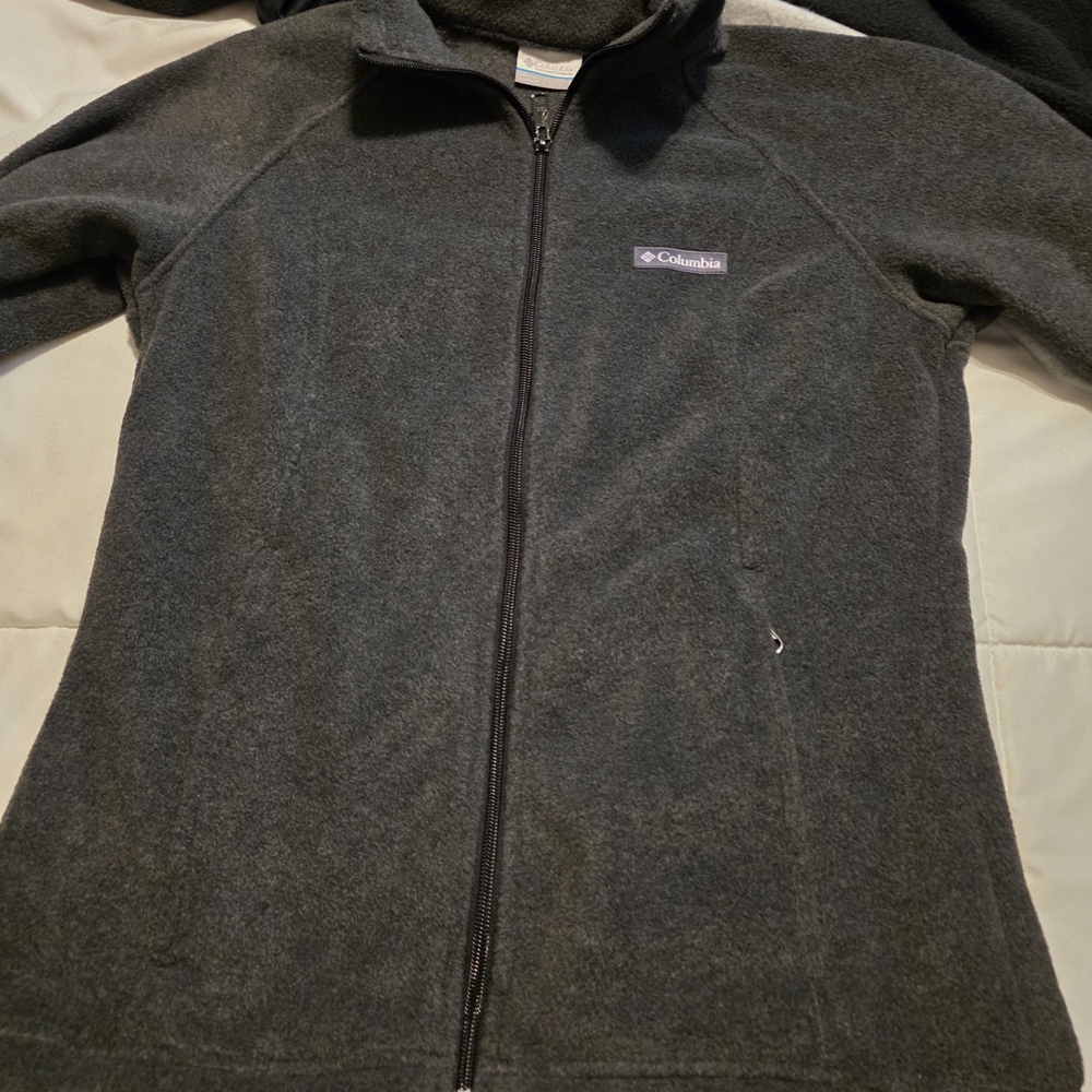 Columbia Gray Full-Zip Fleece Jacket